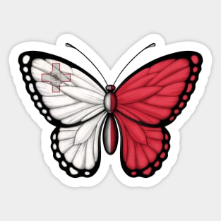 Maltese Flag Butterfly Sticker